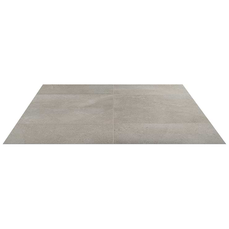 New Rock Fumo Light Gray 12x24 Limestone Look Matte Porcelain Tile