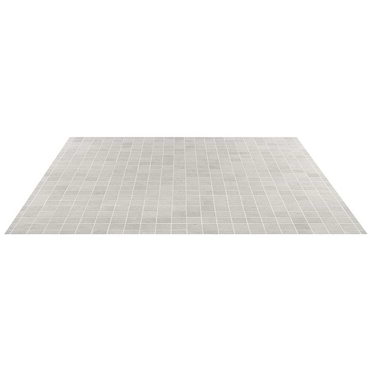 New Rock Perla White 2x2 Limestone Look Matte Porcelain Mosaic Tile