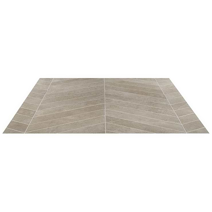 New Rock Tortora Beige 4x21 Chevron Limestone Look Matte Porcelain Tile