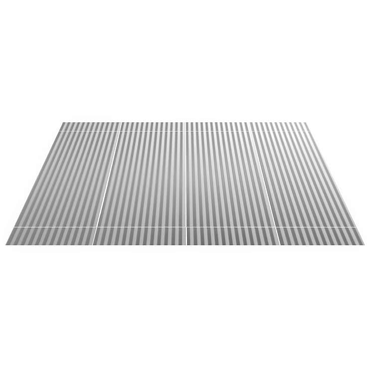 Mod Lunar Gray 12x36 3D Fluted Matte Ceramic Tile 