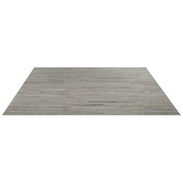 Acadia Thin Strip Slate Gray Quartz Look Matte Porcelain Mosaic Tile