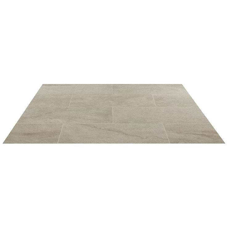 Acadia Warm Linen White 12x24  Limestone Look Matte Porcelain Tile