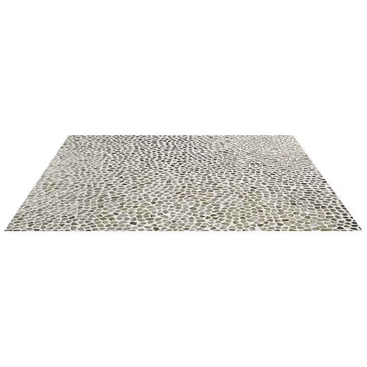 Komorebi Pebble Rainforest Dew Metallic Polished Glass Mosaic Tile