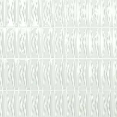 Nabi Harlequin Tundra Gray 2x8 Crackled Glossy Glass Mosaic Tile