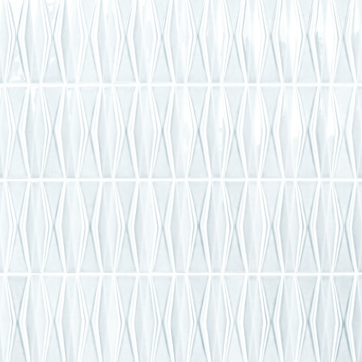 Nabi Harlequin Arctic Blue 2x8 Crackled Glossy Glass Mosaic Tile