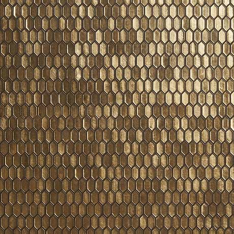 Flicker Gold 1/4" x 1" Polished Glass Mosaic Tile