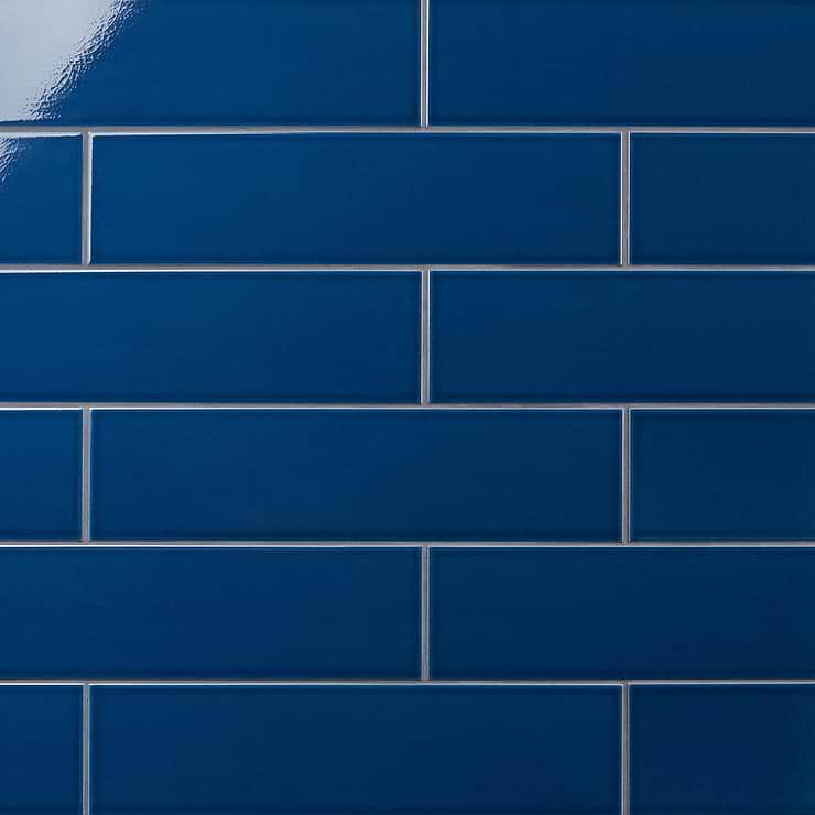 Colorplay Nautical Blue 4.5x18 Crackled Glossy Ceramic Tile