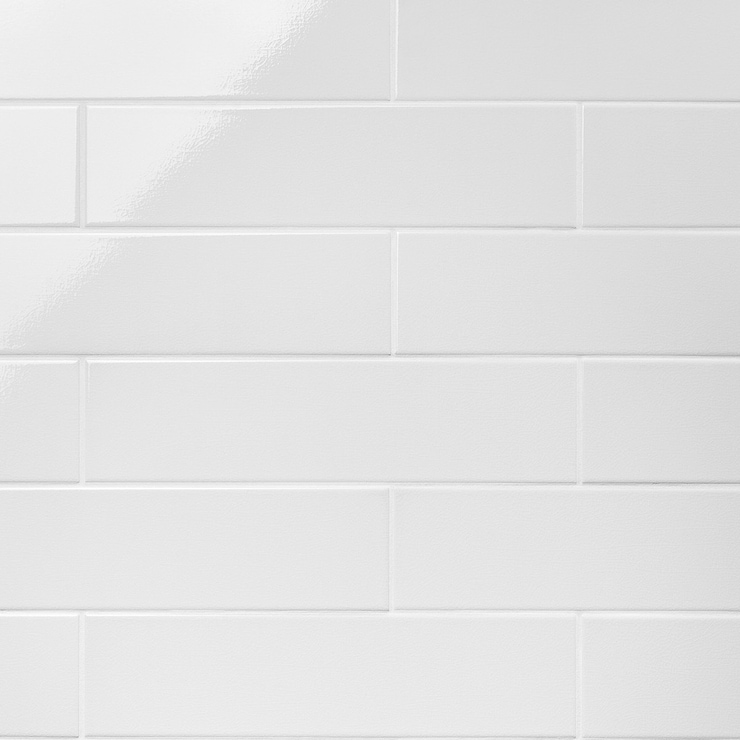 Colorplay White 4.5x18 Crackled Glossy Ceramic Tile
