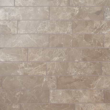 Marmo Perfetto Tortora Gray 4x16 Semi-Polished Porcelain Tile