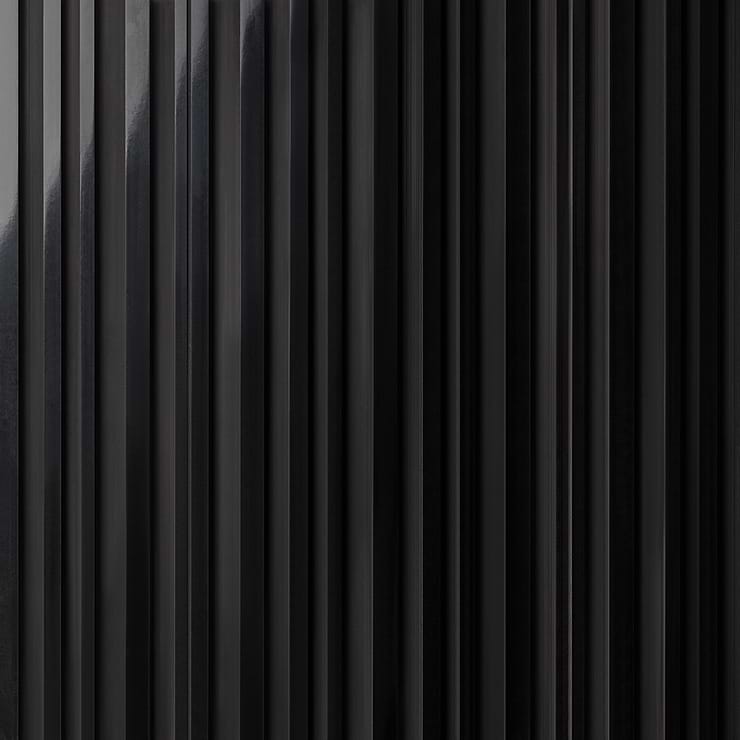 Stonework Barcode Black Jade 12x24 Dimensional Polished Marble Tile