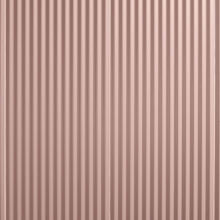 Mod Blush Pink 12x36 3D Fluted Matte Ceramic Tile 