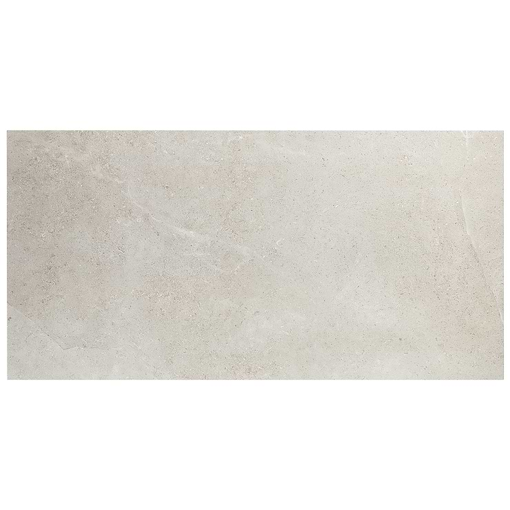 New Rock Fumo Light Gray 24x48 Limestone Look Matte Porcelain Tile