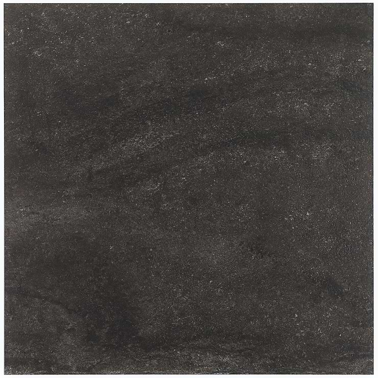 Acadia Charcoal Black 24x24 Limestone Look Matte Porcelain Tile