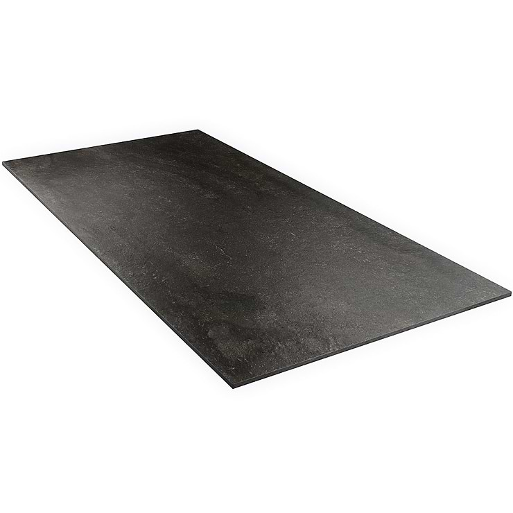 Acadia Charcoal Black 24x48 Limestone Look Matte Porcelain Tile