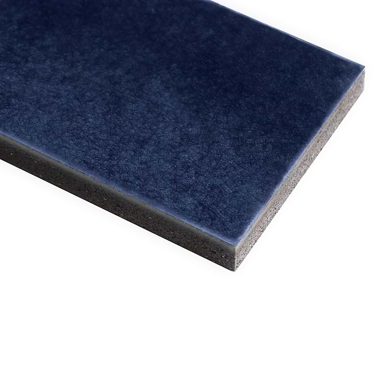 Color One Jean Blue 2x8 Glossy Lava Stone Tile