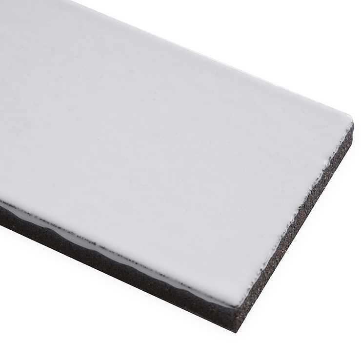Color One Milk White 2x8 Glossy Lava Stone Tile