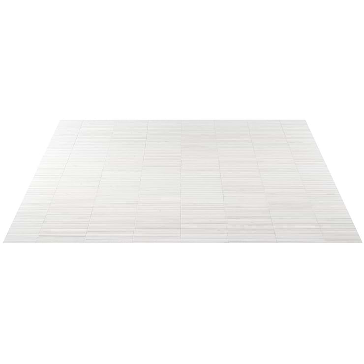 Bianco Dolomite White 1x6 Stacked Premium Honed Marble Mosaic Tile