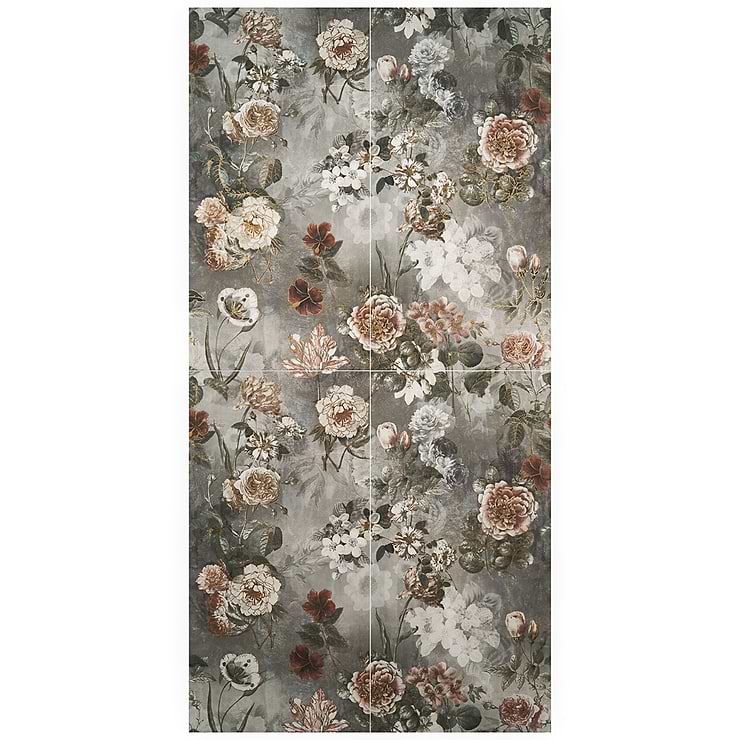 Art Gallery by Paula Purroy Dalia Vintage Multicolor 24x48 Artisan Decor Matte Porcelain Tile 