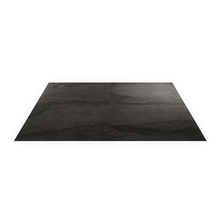 Acadia Charcoal Black 24x24 Limestone Look Matte Porcelain Tile