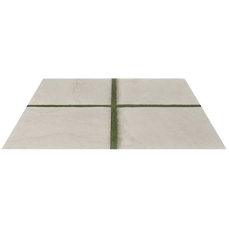 Acadia Warm Linen White 24x24 Limestone Look Matte Porcelain 2CM Outdoor Paver