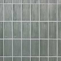 Nabi Subway Deep Emerald Green 4.5x9 Fluted Ridged Crackled Glossy Glass Tile