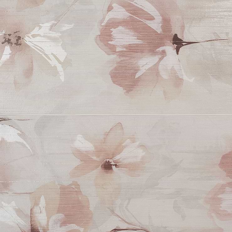 Monet Poetica Pink 24x48 Artisan Decor Porcelain Tile