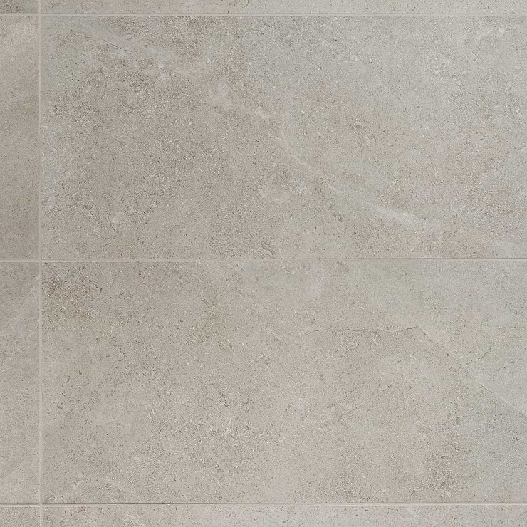 New Rock Fumo Light Gray 12x24 Limestone Look Matte Porcelain Tile