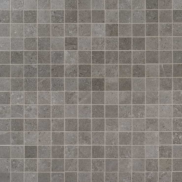 New Rock Fossil Dark Gray 2x2 Limestone Look Matte Porcelain Mosaic Tile