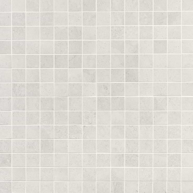 New Rock Perla White 2x2 Limestone Look Matte Porcelain Mosaic Tile
