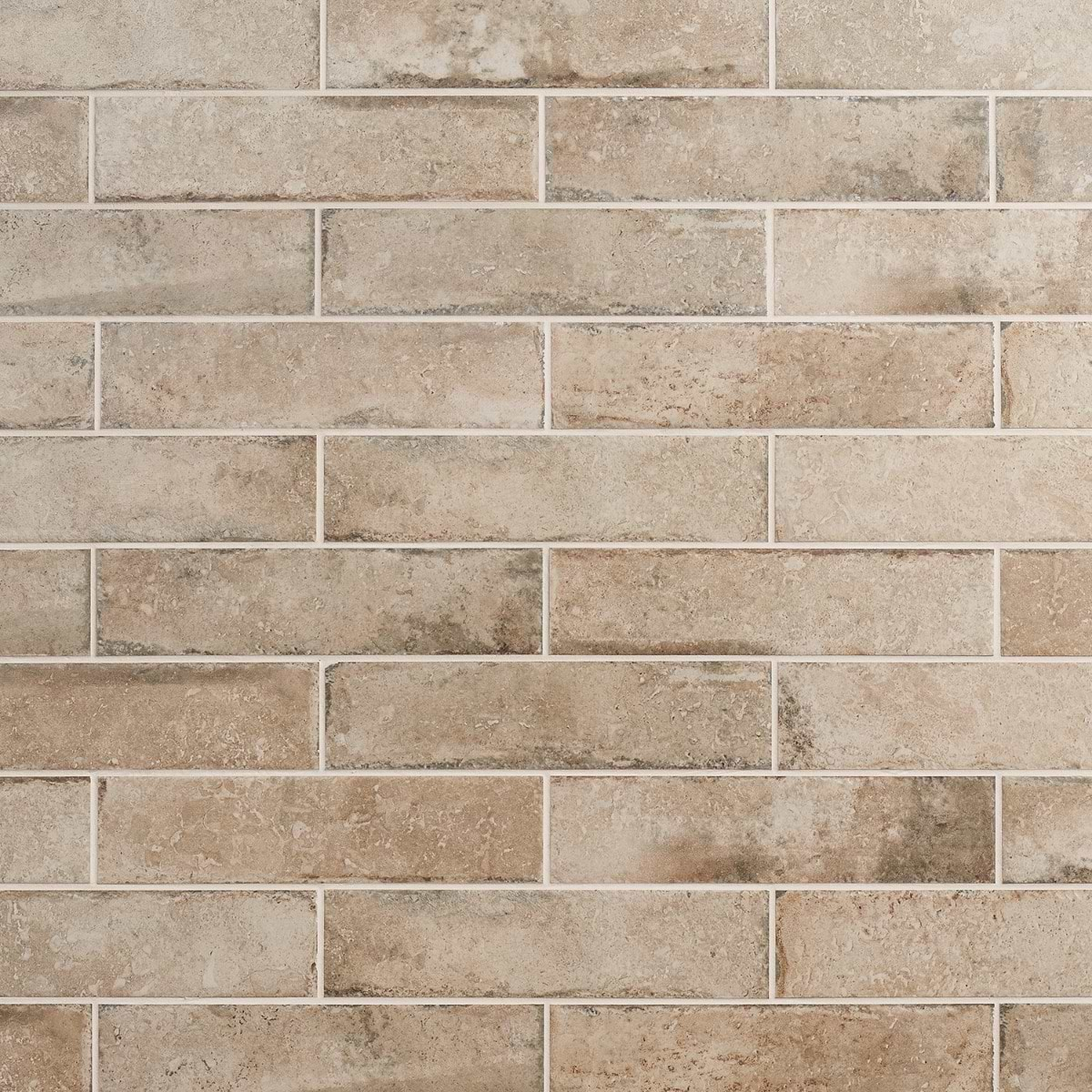 Seville Delfi Dark Beige 3x12 Travertine Look Matte Porcelain Tile