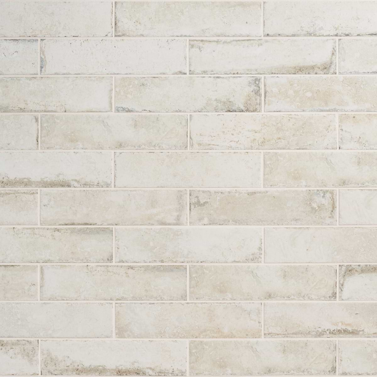 Seville Olimpia White 3x12 Travertine Look Matte Porcelain Tile