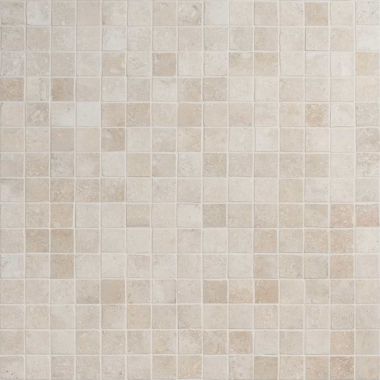 Seville Pergamo Beige 2x2 Travertine Look Matte Porcelain Mosaic Tile