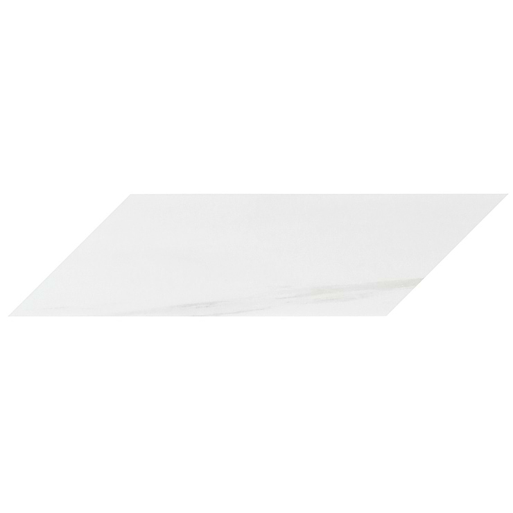 Bianco Dolomite White 3x12 Chevron Premium Polished Marble Tile