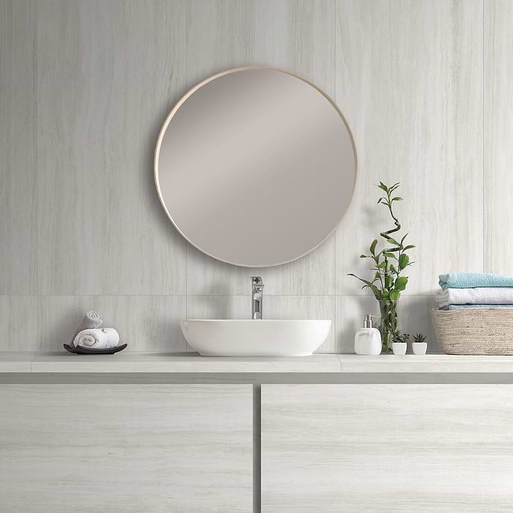 Nashville White 24x48 Travertine Look Matte Porcelain Tile