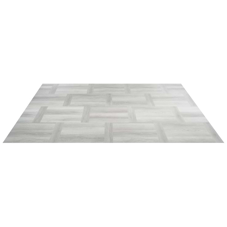 Stacy Garcia Fleetwood Parquet Silver Rigid Core Click 12x24 Luxury Vinyl Tile