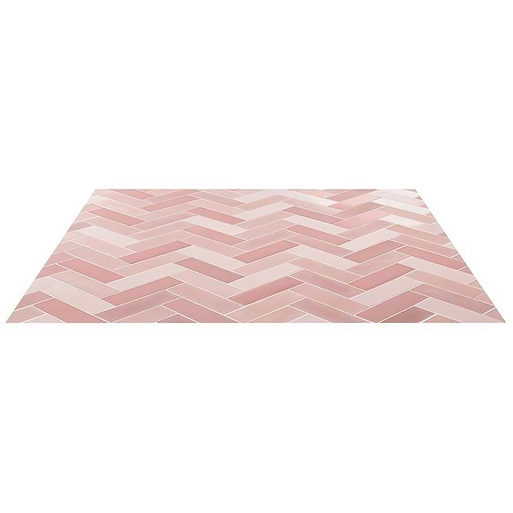 Color One Terra Blend Pink 2x8 Cement and Lava Stone Tile