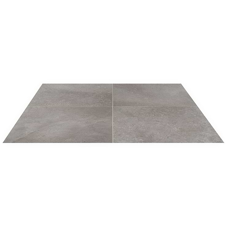 New Rock Fossil Dark Gray 24x24 Limestone Look Matte Porcelain Tile