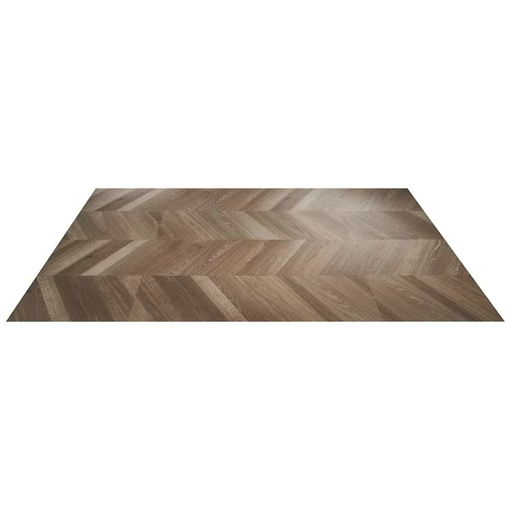 Stacy Garcia Fleetwood Chevron Mocha Rigid Core Click 12x48 Luxury Vinyl Plank Flooring