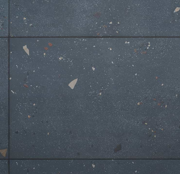 Kobe Cement Ocean Blue 24x48 Terrazzo Look Matte Porcelain Tile