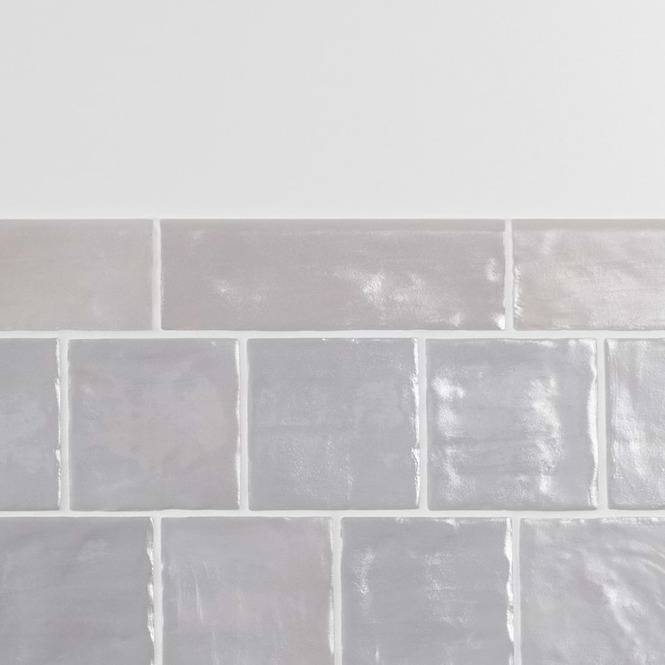 Montauk Fog Gray 2x8 Mixed Finish Ceramic Bullnose