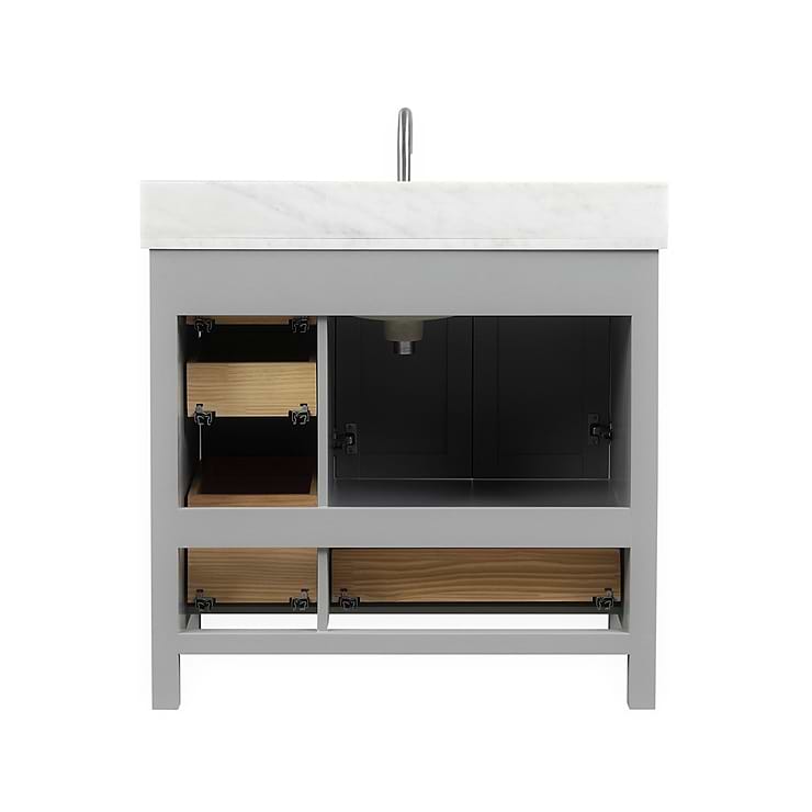 Athena 36'' Gray Vanity And Marble Counter