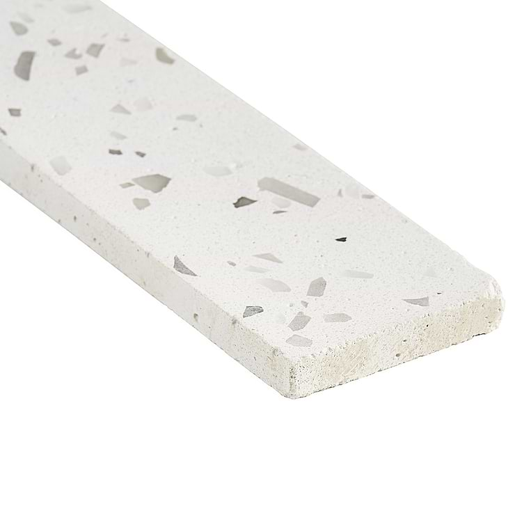 Mancala White 3x16 Matte Terrazzo Tile