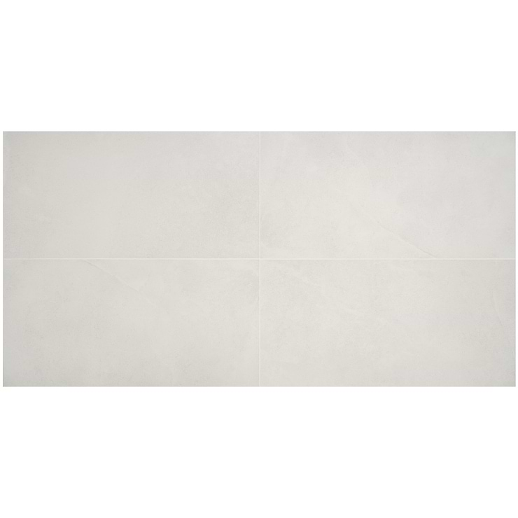 New Rock Perla White 24x48 Limestone Look Matte Porcelain Tile