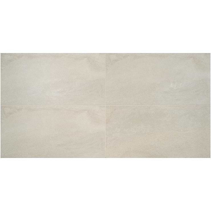 Acadia Warm Linen White 24x48 Limestone Look Matte Porcelain Tile