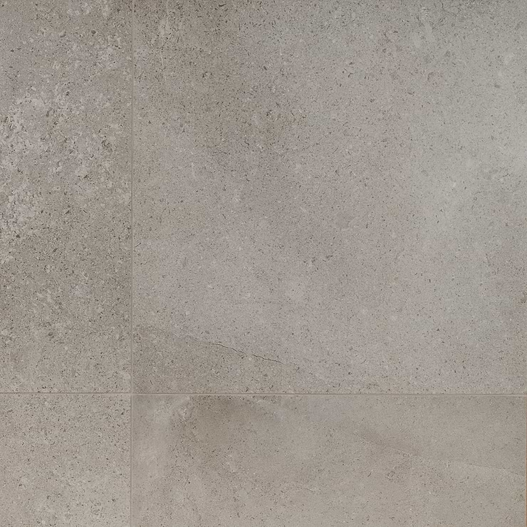 New Rock Fumo Light Gray 24x24 Limestone Look Matte Porcelain Tile