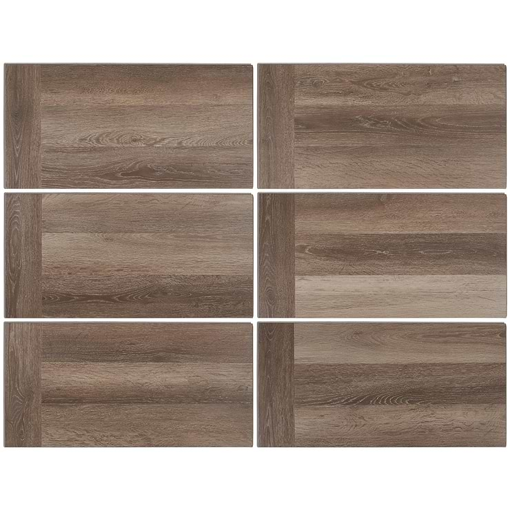 Stacy Garcia Fleetwood Parquet Mocha Rigid Core Click 12x24 Luxury Vinyl Tile