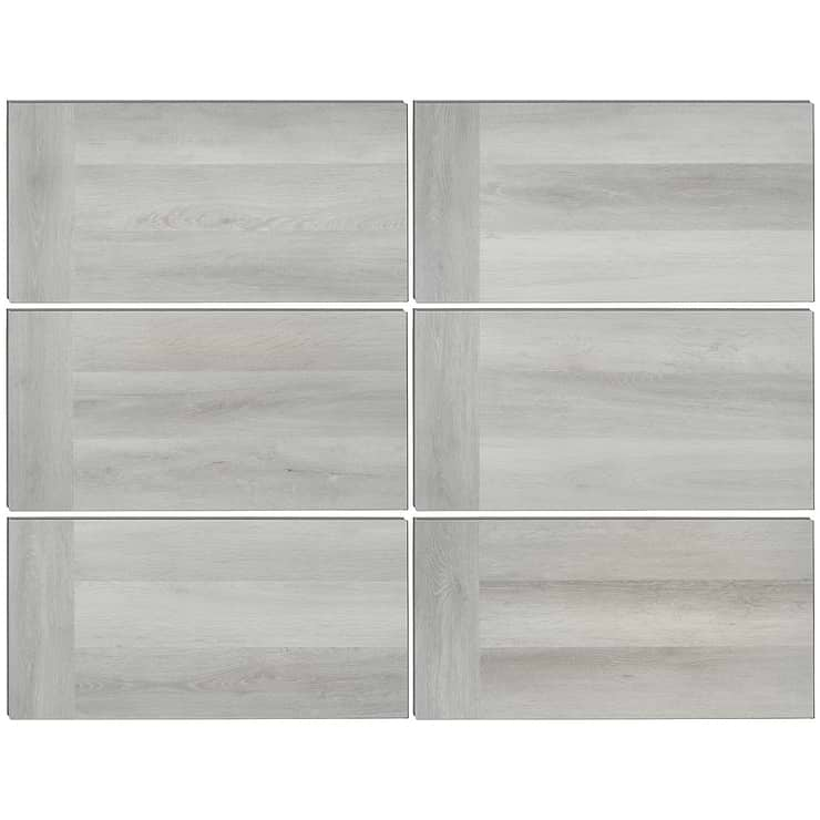 Stacy Garcia Fleetwood Parquet Silver Rigid Core Click 12x24 Luxury Vinyl Tile