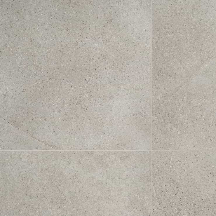 New Rock Fumo Light Gray 24x48 Limestone Look Matte Porcelain Tile