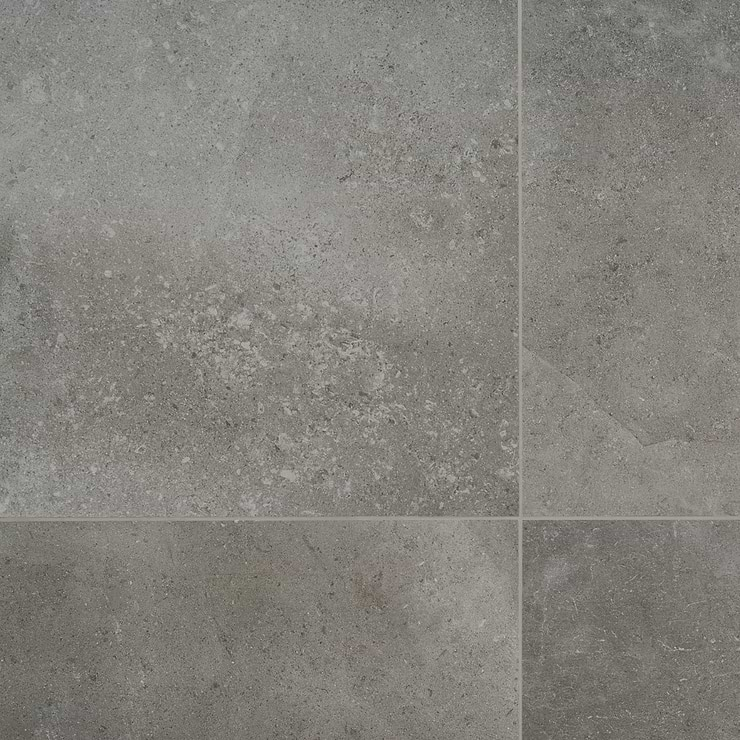 New Rock Fossil Dark Gray 24x48 Limestone Look Matte Porcelain Tile