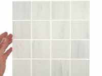 Bianco Dolomite White 3x3 Premium Honed Marble Mosaic Tile